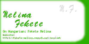 melina fekete business card